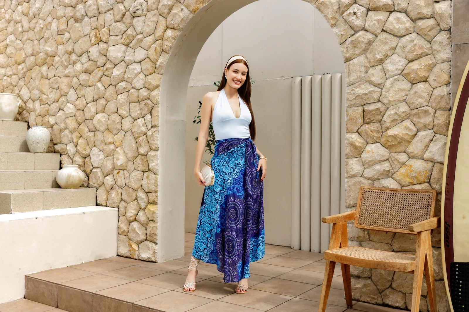 Skirt in Blooming Blue